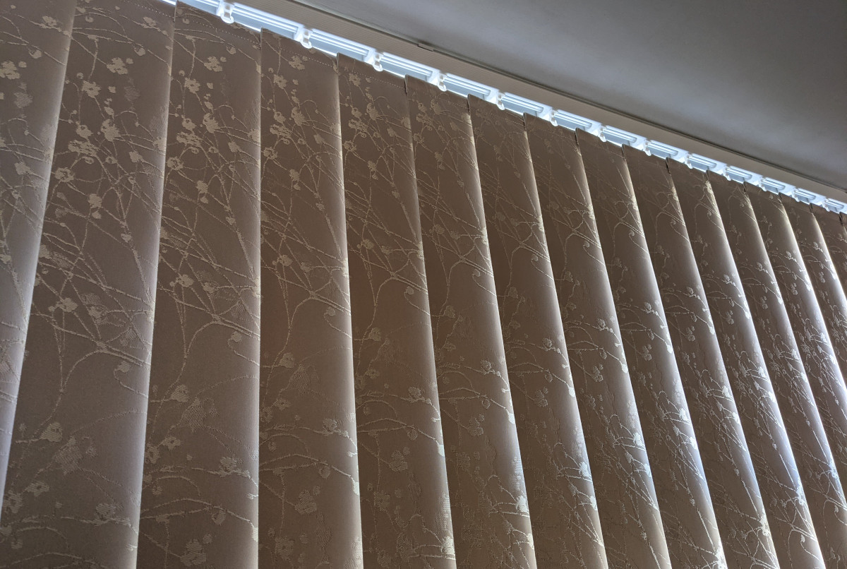 Custom Vertical Blind in a modern kitchen