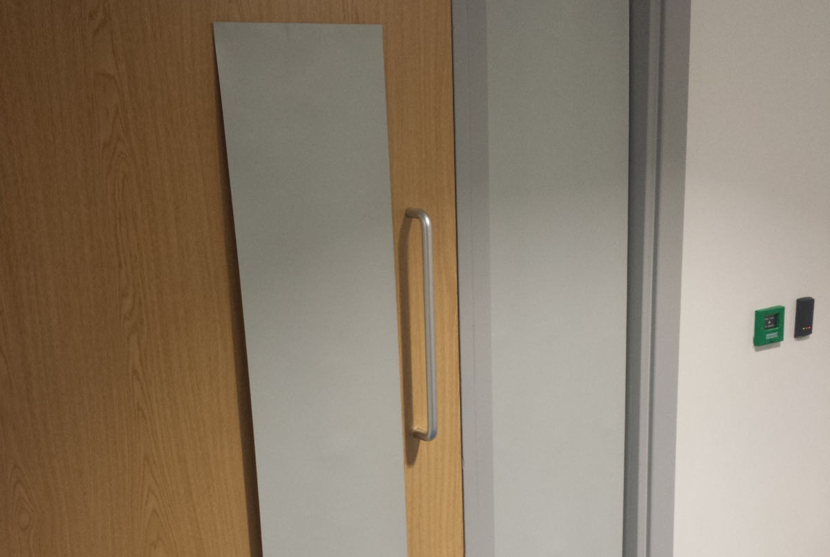 Vision Panel Flap Blind