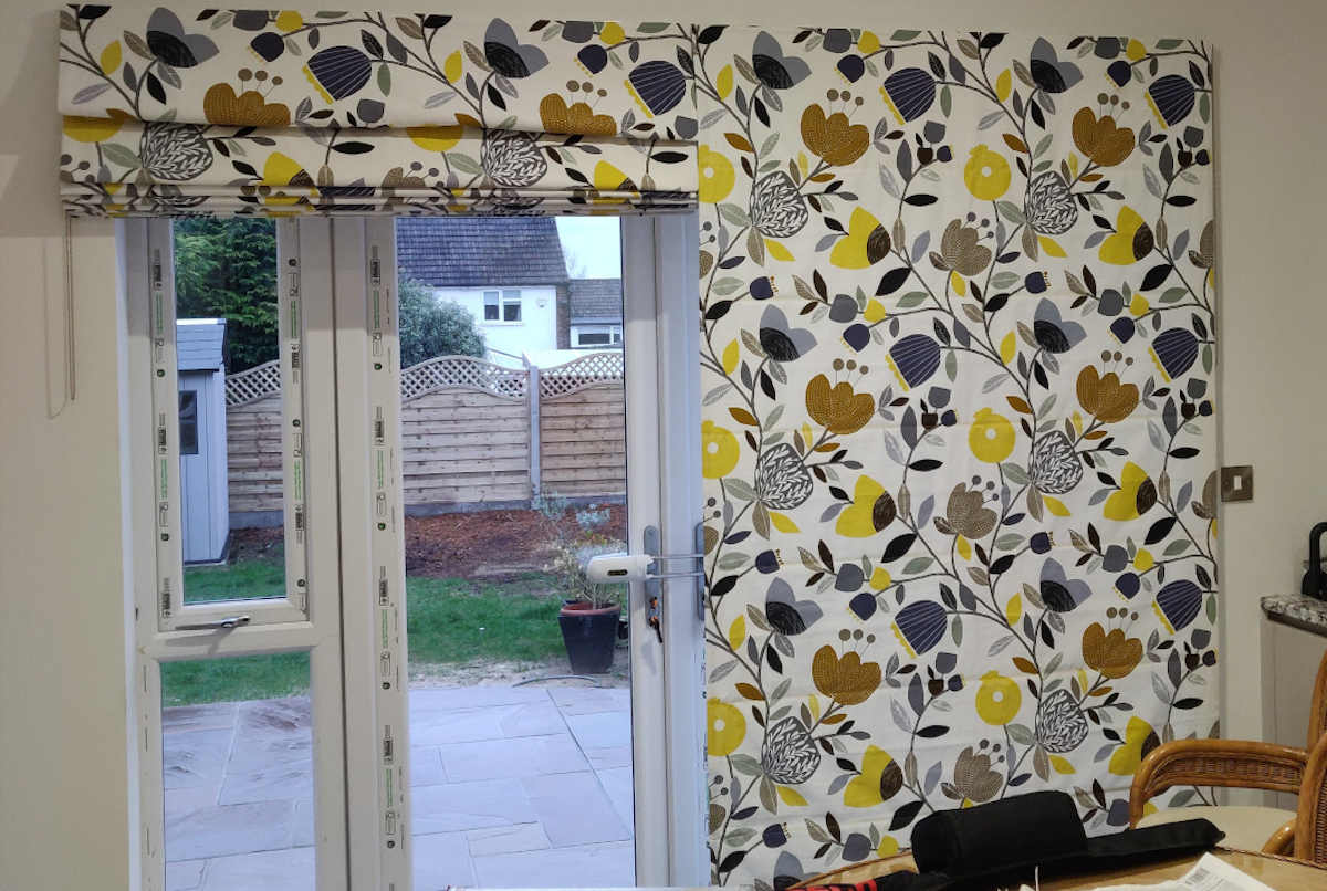 Custom Roman Blinds in Kitchen
