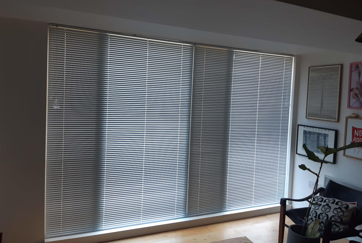 Aluminium Venetian Blinds in a Stylish Office